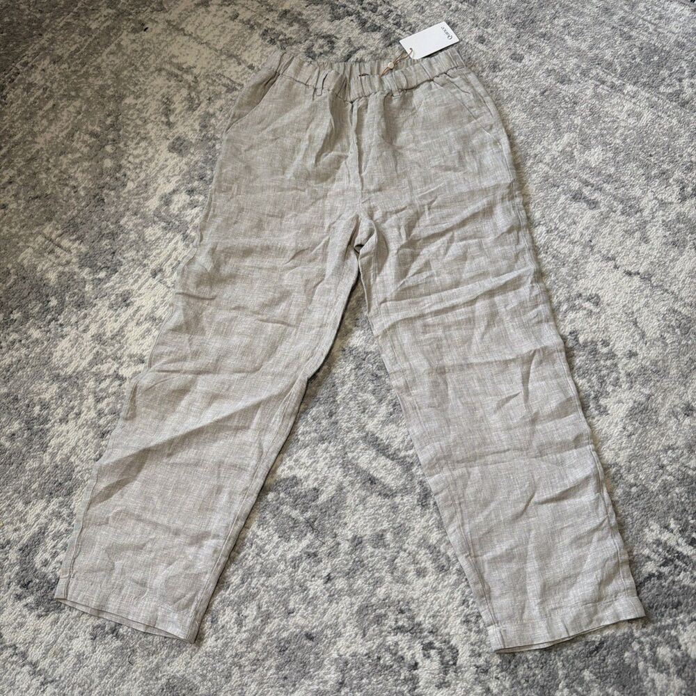 Quince 100% European Linen Tapered Ankle Pants Flax XS